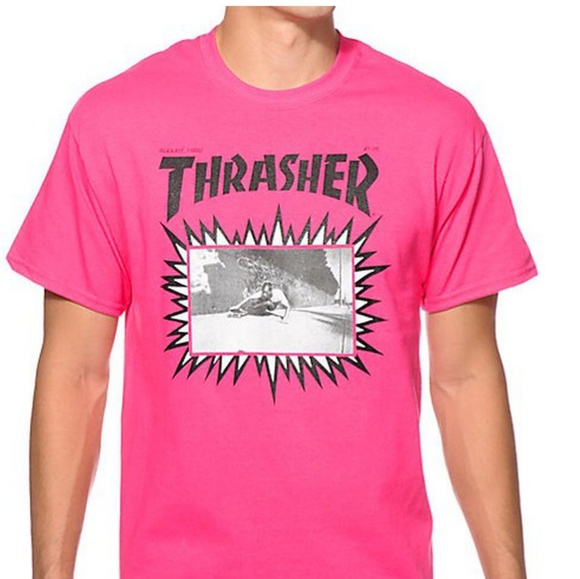 thrasher pink tee